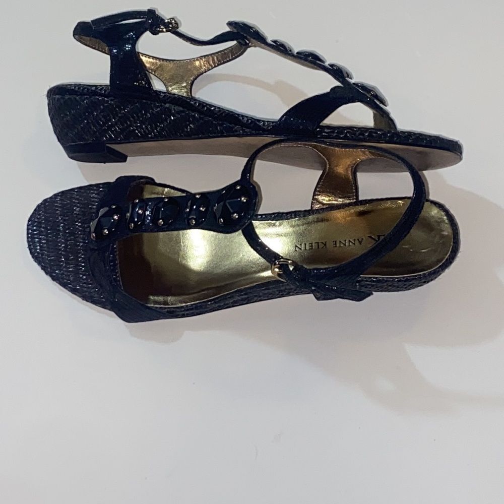 AK ANNE KLEIN LEATHER UPPER WOMAN SHOES SANDALS SIZE